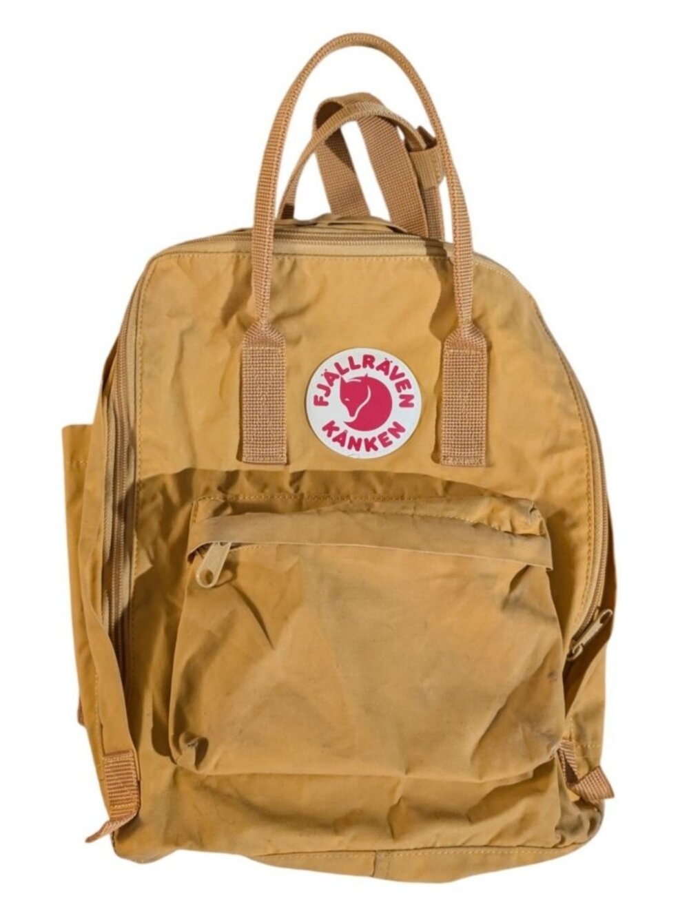 Fjallraven Kanken Classic Backpack Warm Yellow Ochre Daypack Preowned Flaws